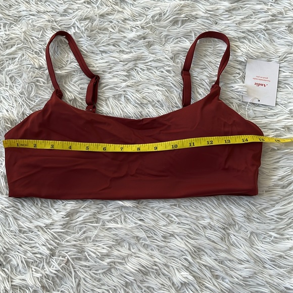 Andie Swim Women’s The Maui bikini top in truffle size Medium - Picture 3 of 10